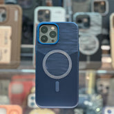 Magnetic half leather half shining